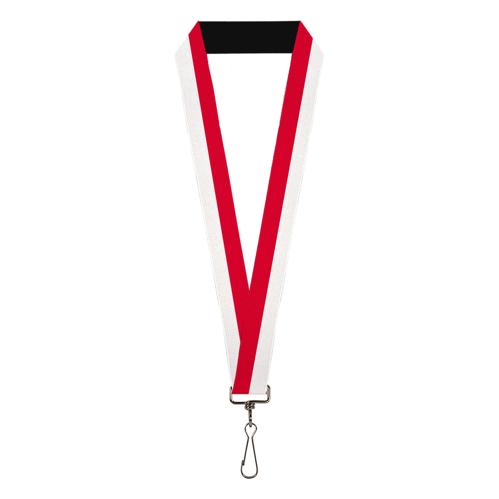 Lanyard - 1.0" - North Carolina Flag Stripe Red White Lanyards Buckle-Down