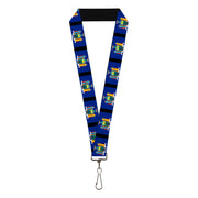 Lanyard - 1.0" - New York Flags Black Lanyards Buckle-Down