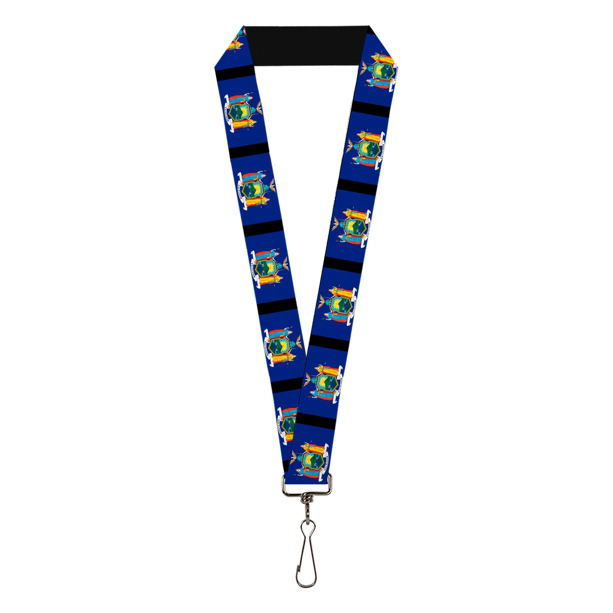 Lanyard - 1.0" - New York Flags Black Lanyards Buckle-Down