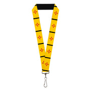 Lanyard - 1.0" - New Mexico Flag Black Lanyards Buckle-Down