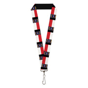 Lanyard - 1.0" - North Carolina Flag Black Lanyards Buckle-Down