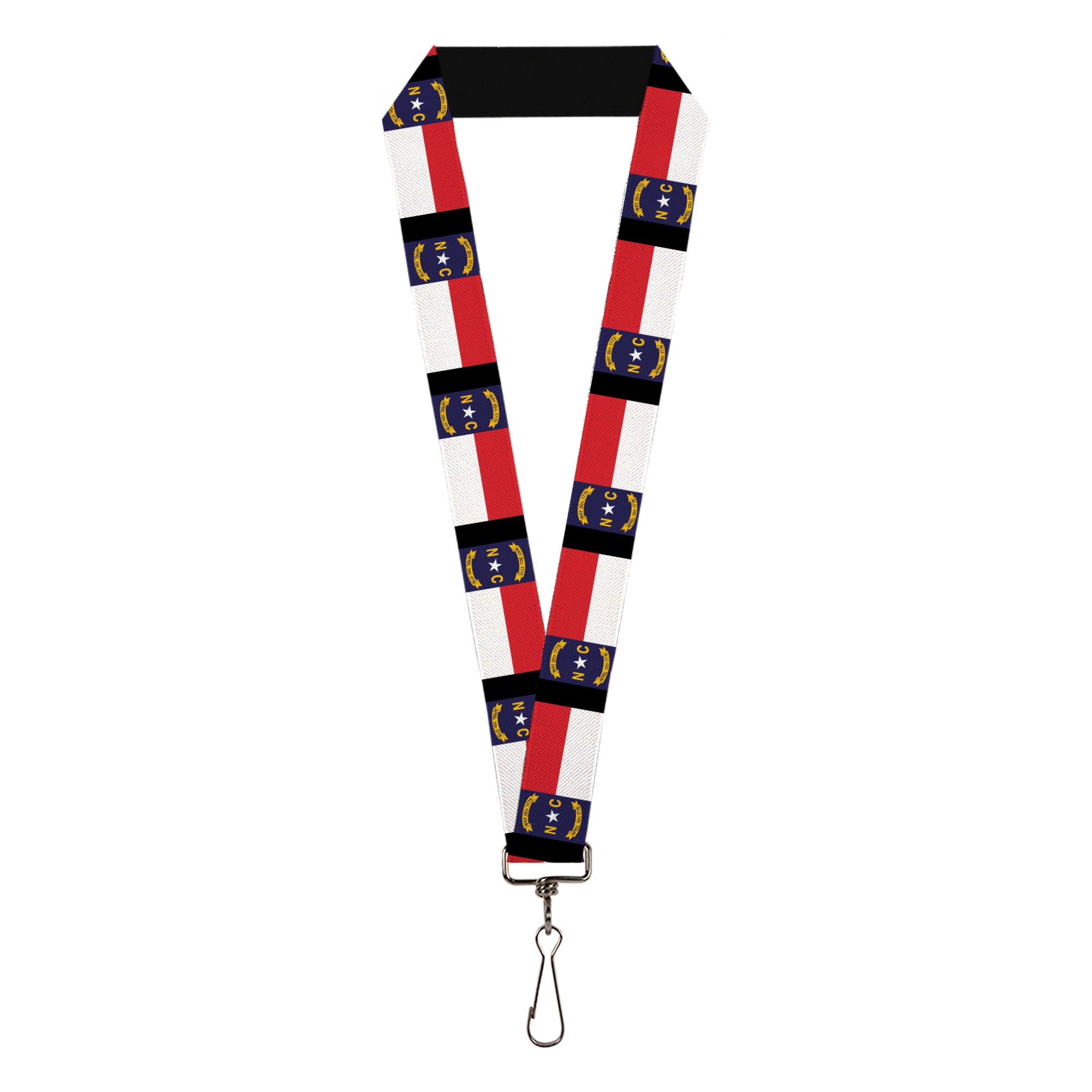 Lanyard - 1.0" - North Carolina Flag Black Lanyards Buckle-Down