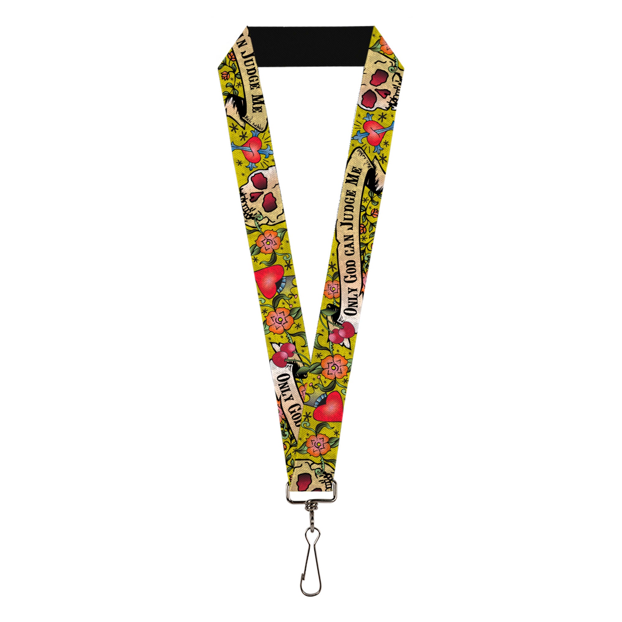 Lanyard - 1.0" - Only God Can Judge Me Yellow Lanyards Buckle-Down