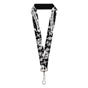 Lanyard - 1.0" - Only God Can Judge Me Black White Lanyards Buckle-Down