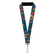Lanyard - 1.0" - Only God Can Judge Me CLOSE-UP Blue Lanyards Buckle-Down