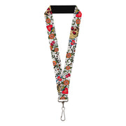 Lanyard - 1.0" - Only God Can Judge Me CLOSE-UP White Lanyards Buckle-Down