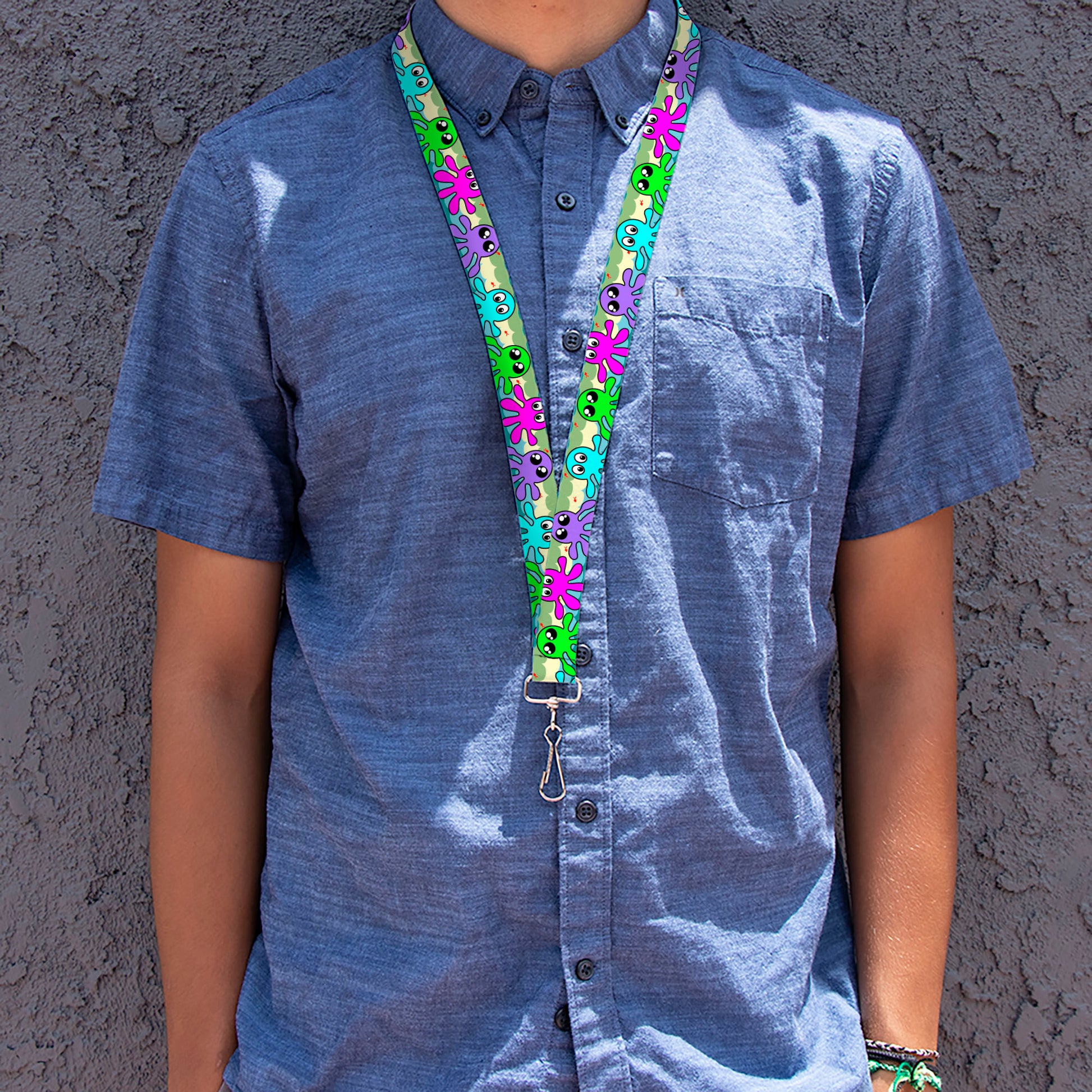 Lanyard - 1.0" - Octopus Cartoon Lanyards Buckle-Down