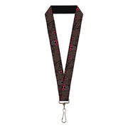 Lanyard - 1.0" - Owls in Trees Purple Lanyards Buckle-Down