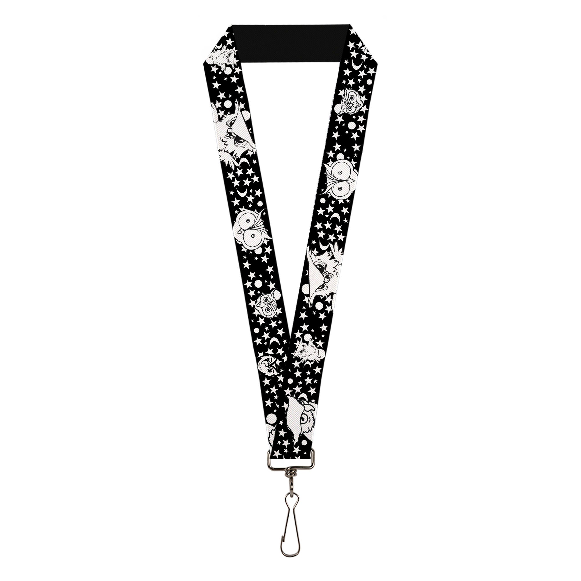 Lanyard - 1.0" - Owl Expressions Black White Lanyards Buckle-Down