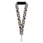 Lanyard - 1.0" - Owl Sketch Black White Multi Color Lanyards Buckle-Down