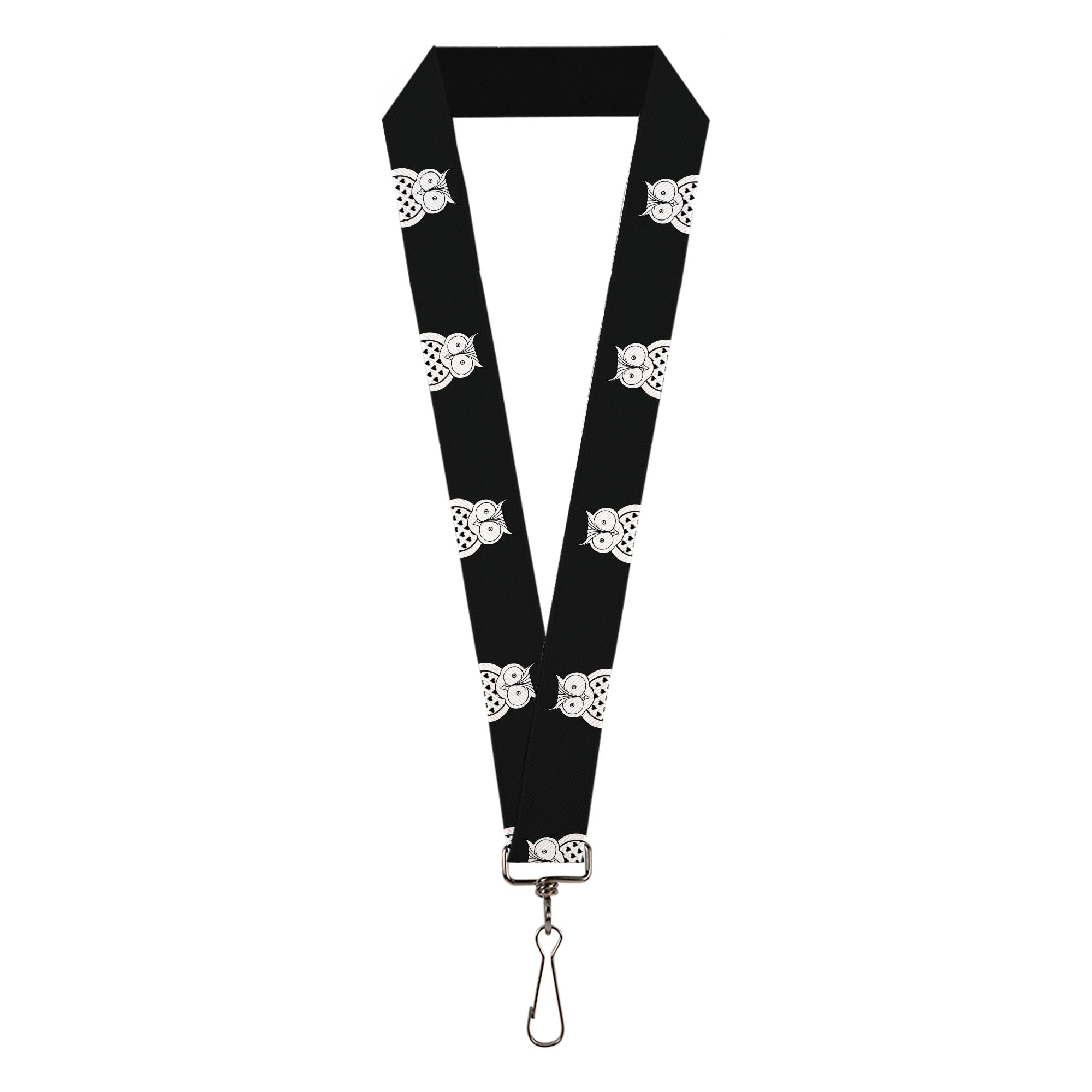 Lanyard - 1.0" - Owls Black White1 Lanyards Buckle-Down