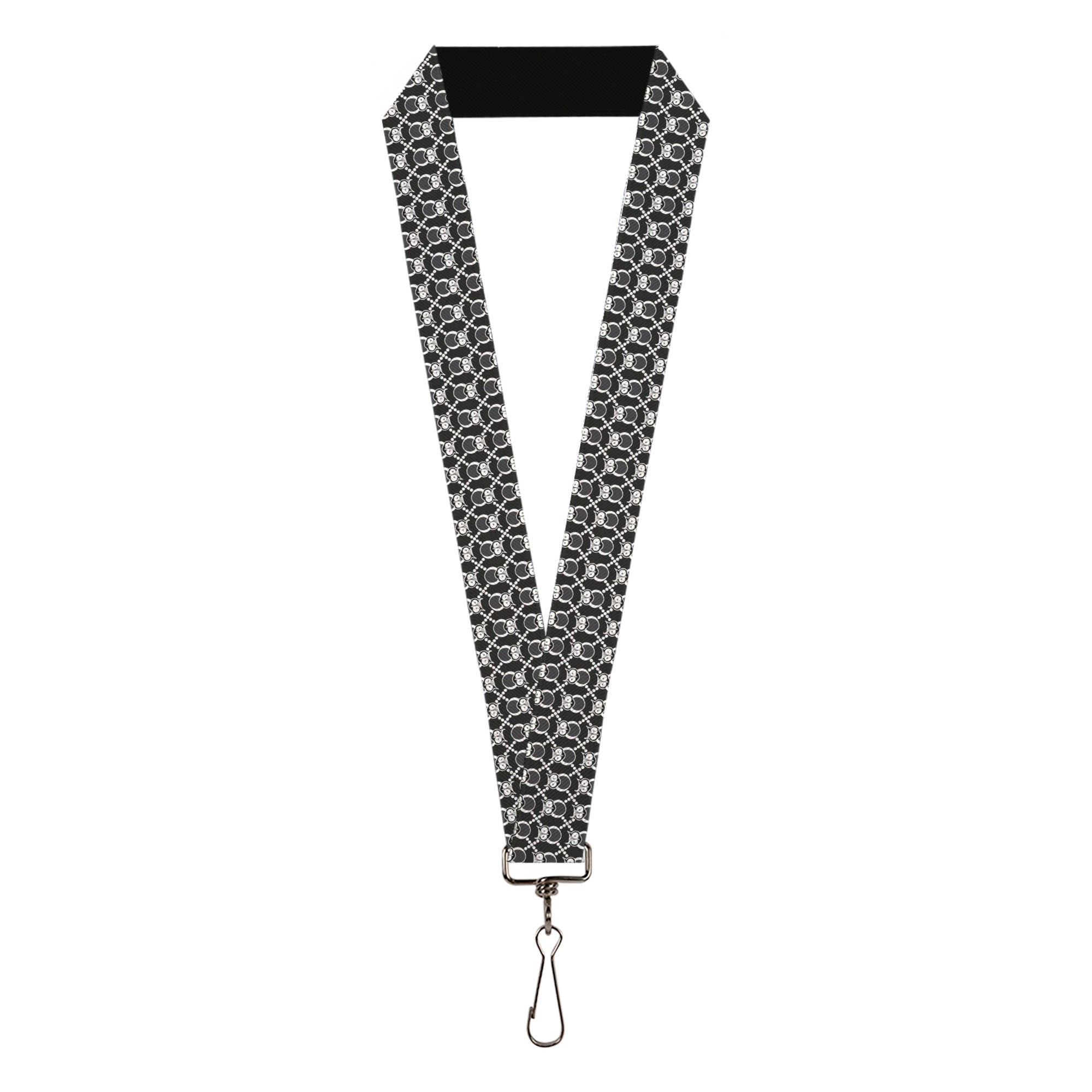 Lanyard - 1.0" - Owls Monogram Black White Lanyards Buckle-Down