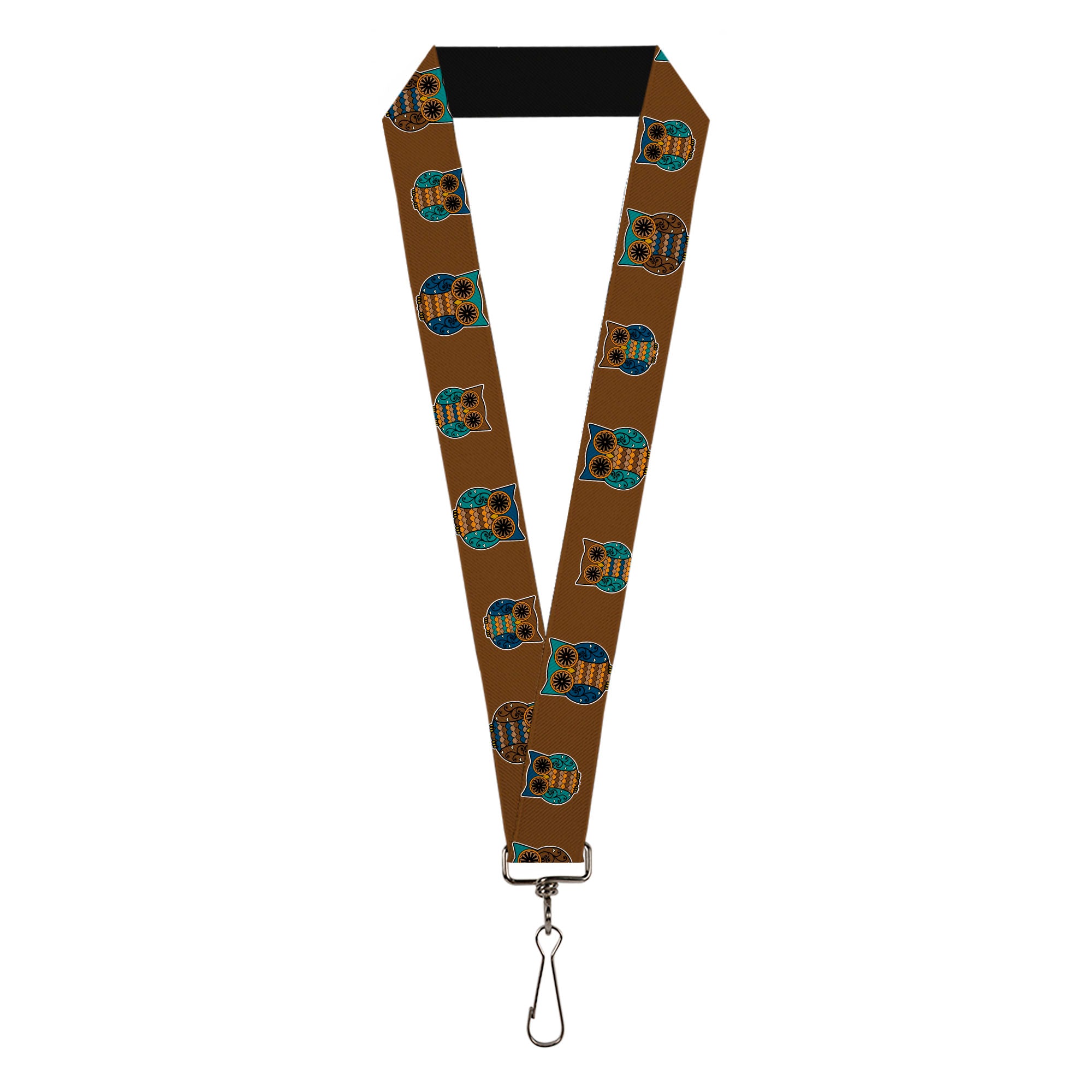 Lanyard - 1.0" - Owls Brown Pastel Lanyards Buckle-Down