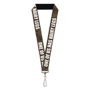 Buckle-Down Lanyard - ONE OF US HAS HAIRY LEGS/Fur Tan/White Lanyards Buckle-Down