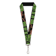 Buckle-Down Lanyard - ONE OF US LIKES BIG STICKS/Sticks Black/Brown/Green Lanyards Buckle-Down