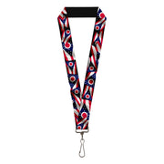 Lanyard - 1.0" - Ohio Flags Stacked Lanyards Buckle-Down