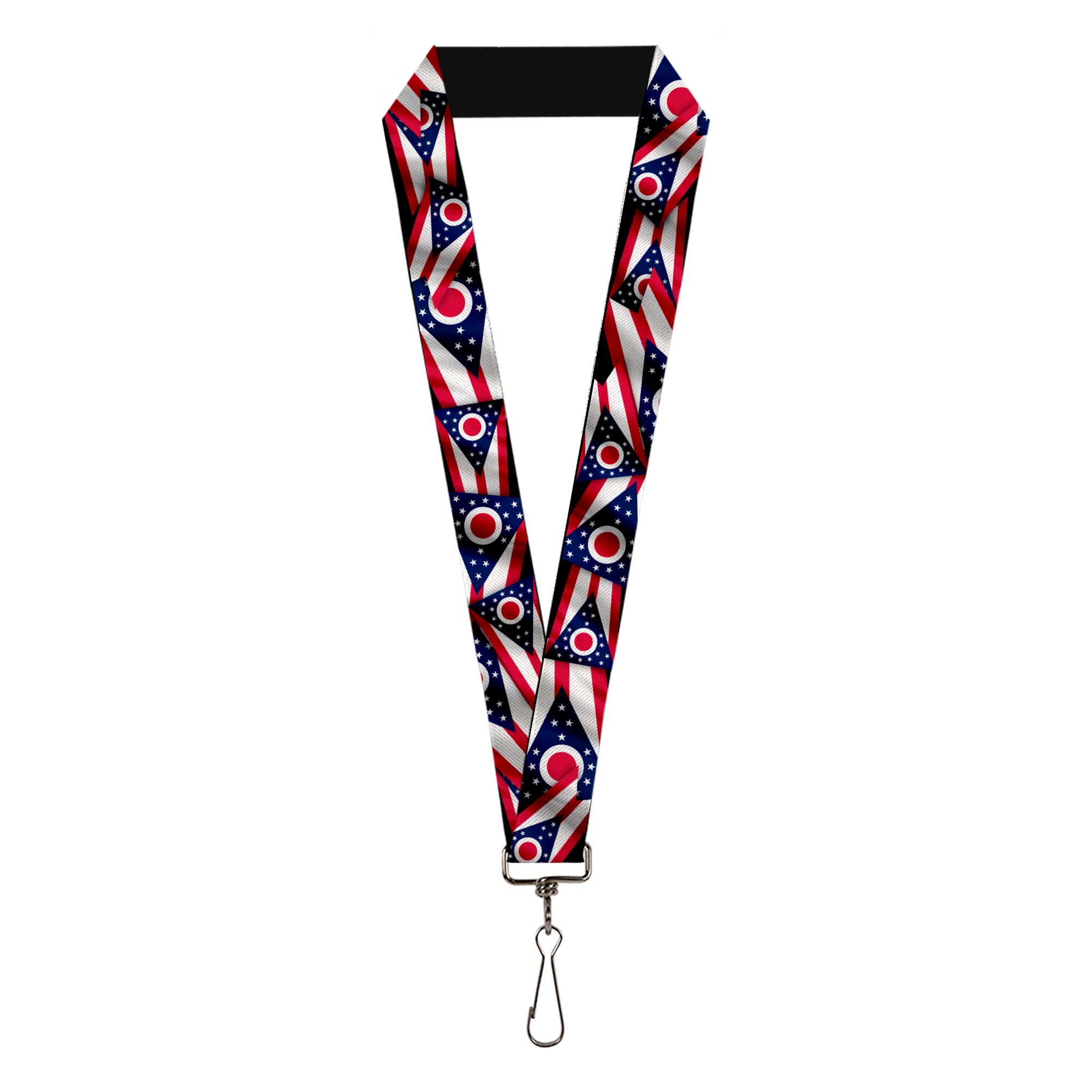 Lanyard - 1.0" - Ohio Flags Stacked Lanyards Buckle-Down