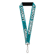 Lanyard - 1.0" - ORANGE COUNTY Palm Trees Blue Brown Light Blue Lanyards Buckle-Down