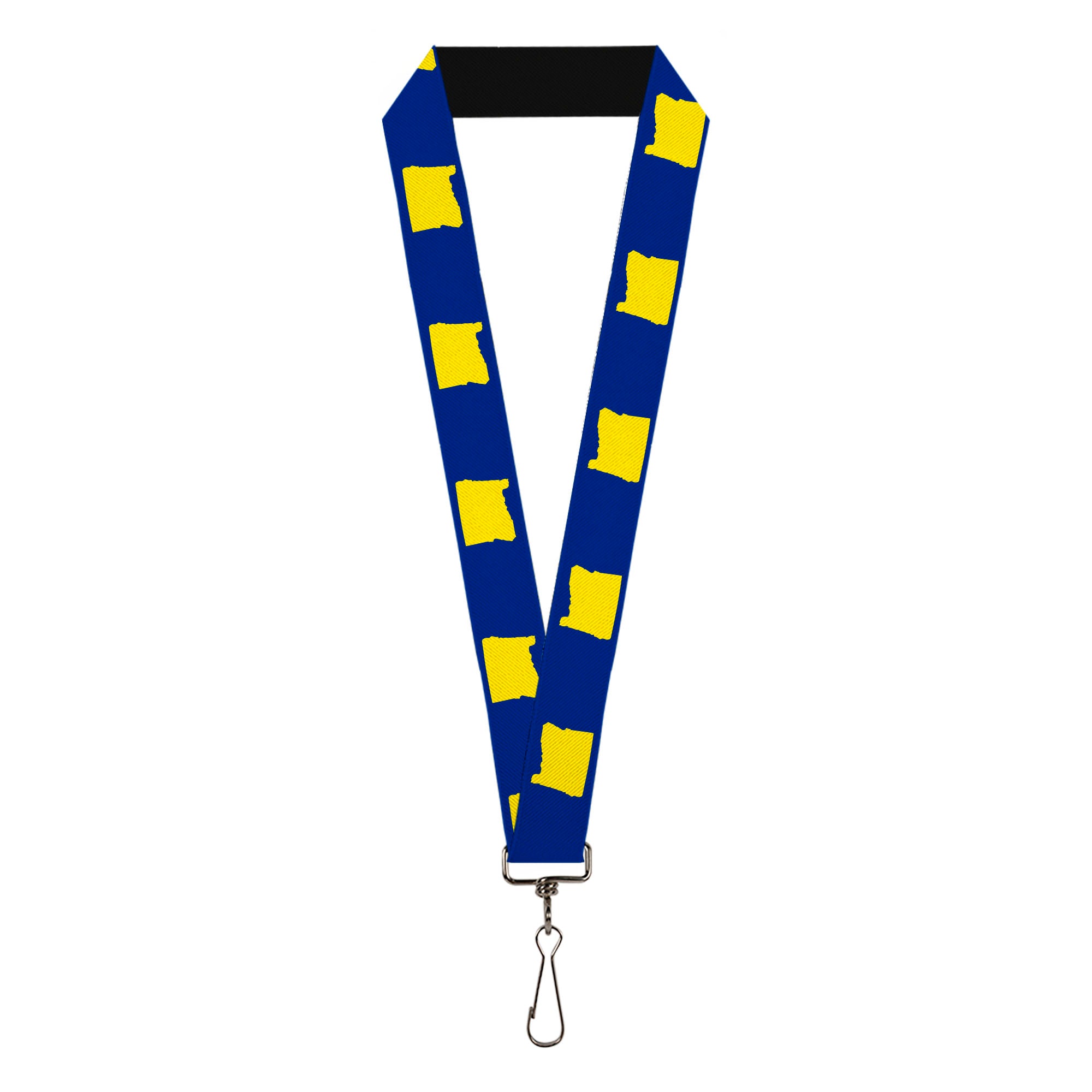 Lanyard - 1.0" - Oregon State Silhouette Blue Yellow Lanyards Buckle-Down