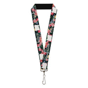 Lanyard - 1.0" - Oregon Silhouette PORTLAND OREGON-CITY OF ROSES Roses White Lanyards Buckle-Down