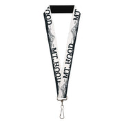 Lanyard - 1.0" - Orgeon MT HOOD Scenery White Grays Lanyards Buckle-Down