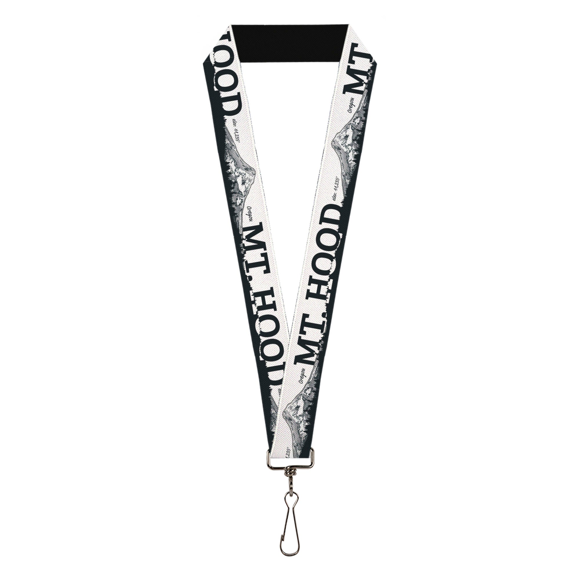 Lanyard - 1.0" - Orgeon MT HOOD Scenery White Grays Lanyards Buckle-Down