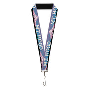 Lanyard - 1.0" - Orgeon MT HOOD Scenery Blues Purples Black White Lanyards Buckle-Down