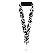 Lanyard - 1.0" - Peace Black White Lanyards Buckle-Down
