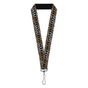 Lanyard - 1.0" - Peace Black Animal Prints Lanyards Buckle-Down