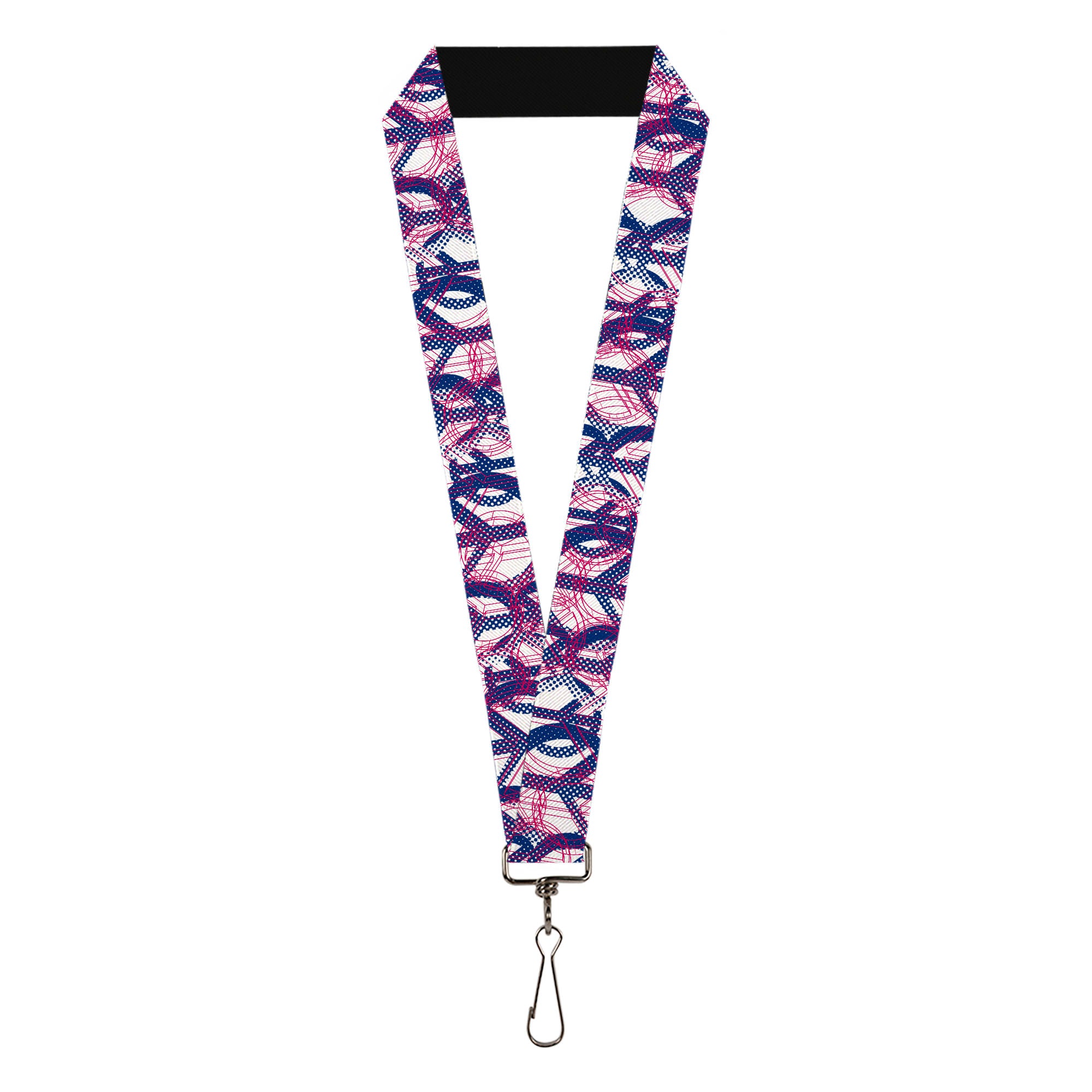 Lanyard - 1.0" - Peace Mixed White Blue Pink Lanyards Buckle-Down