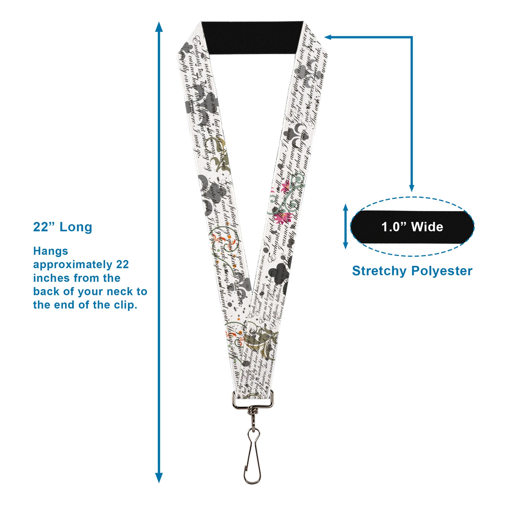 Lanyard - 1.0" - Poems Lanyards Buckle-Down