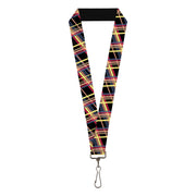 Lanyard - 1.0" - Plaid Black Yellow Red Blue Orange Lanyards Buckle-Down