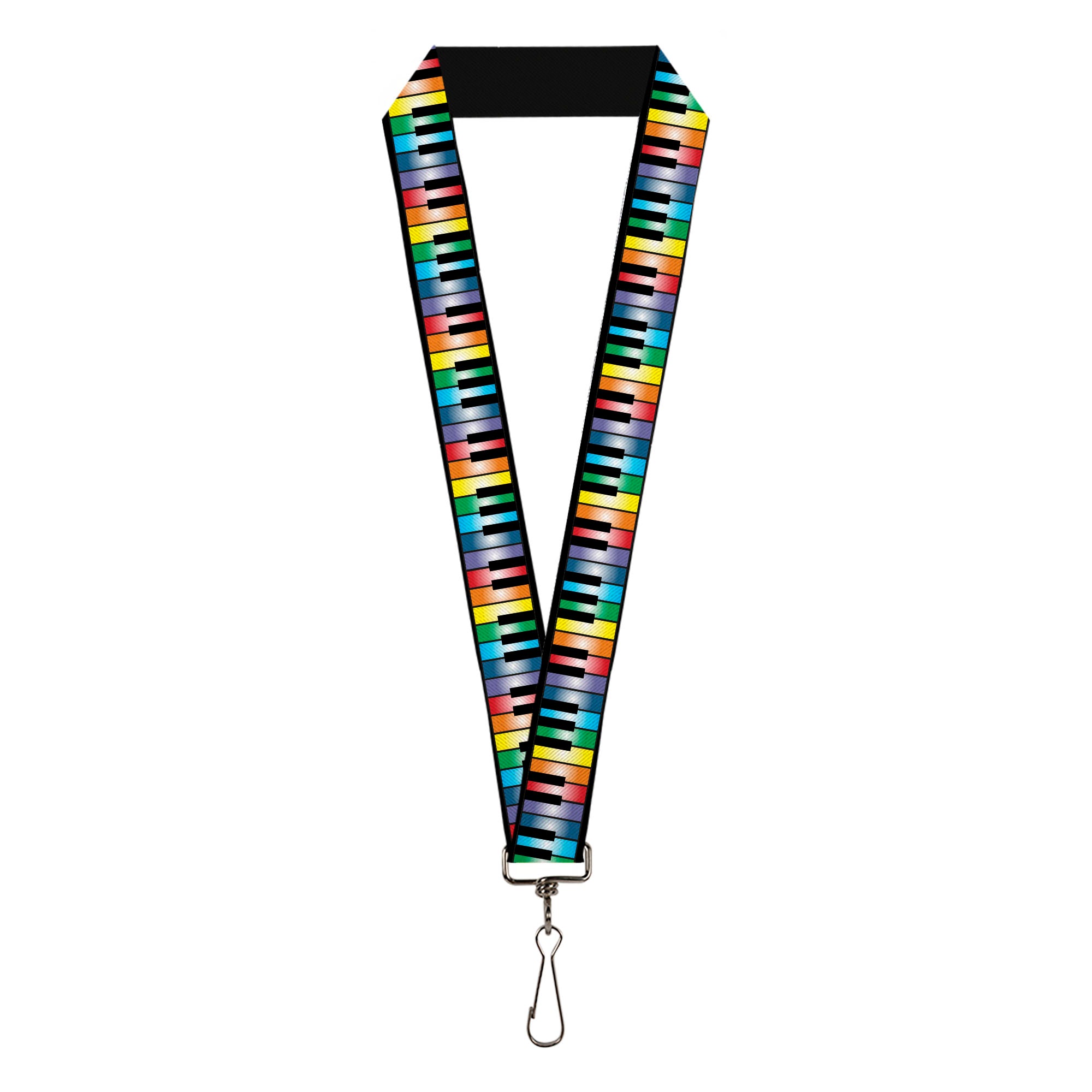 Lanyard - 1.0" - Piano Keys Rainbow Lanyards Buckle-Down