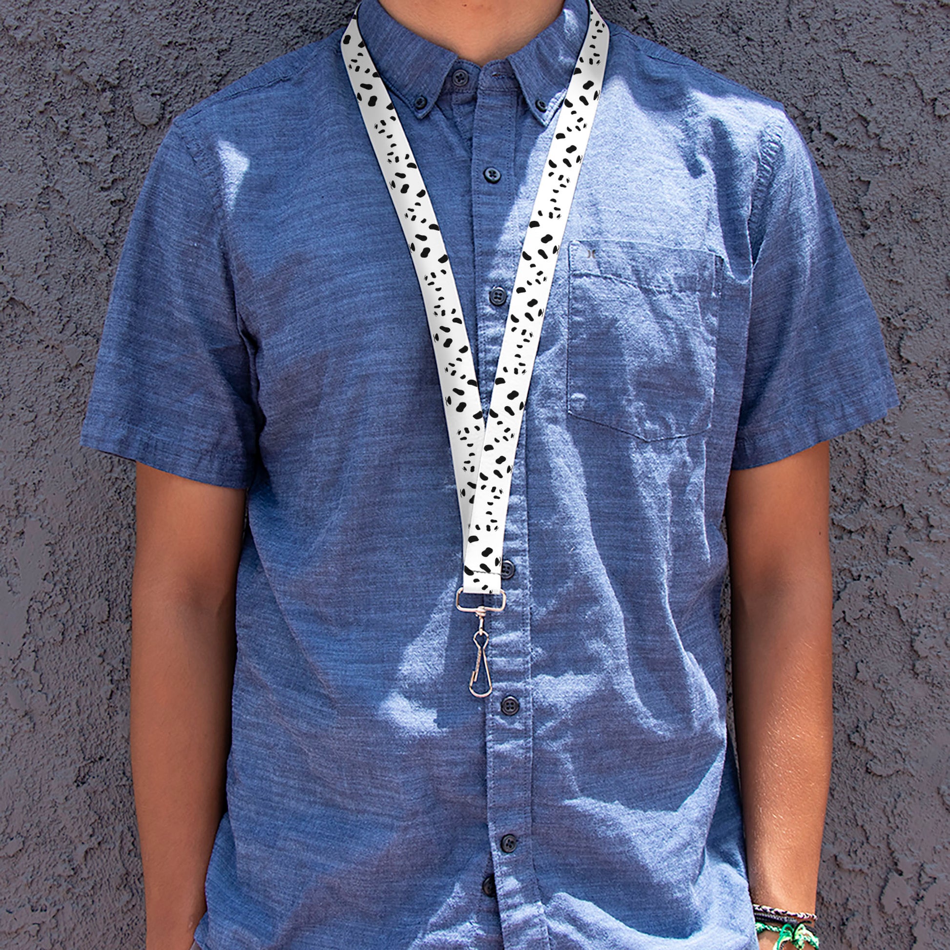 Lanyard - 1.0" - Panda Bear Spots Lanyards Buckle-Down
