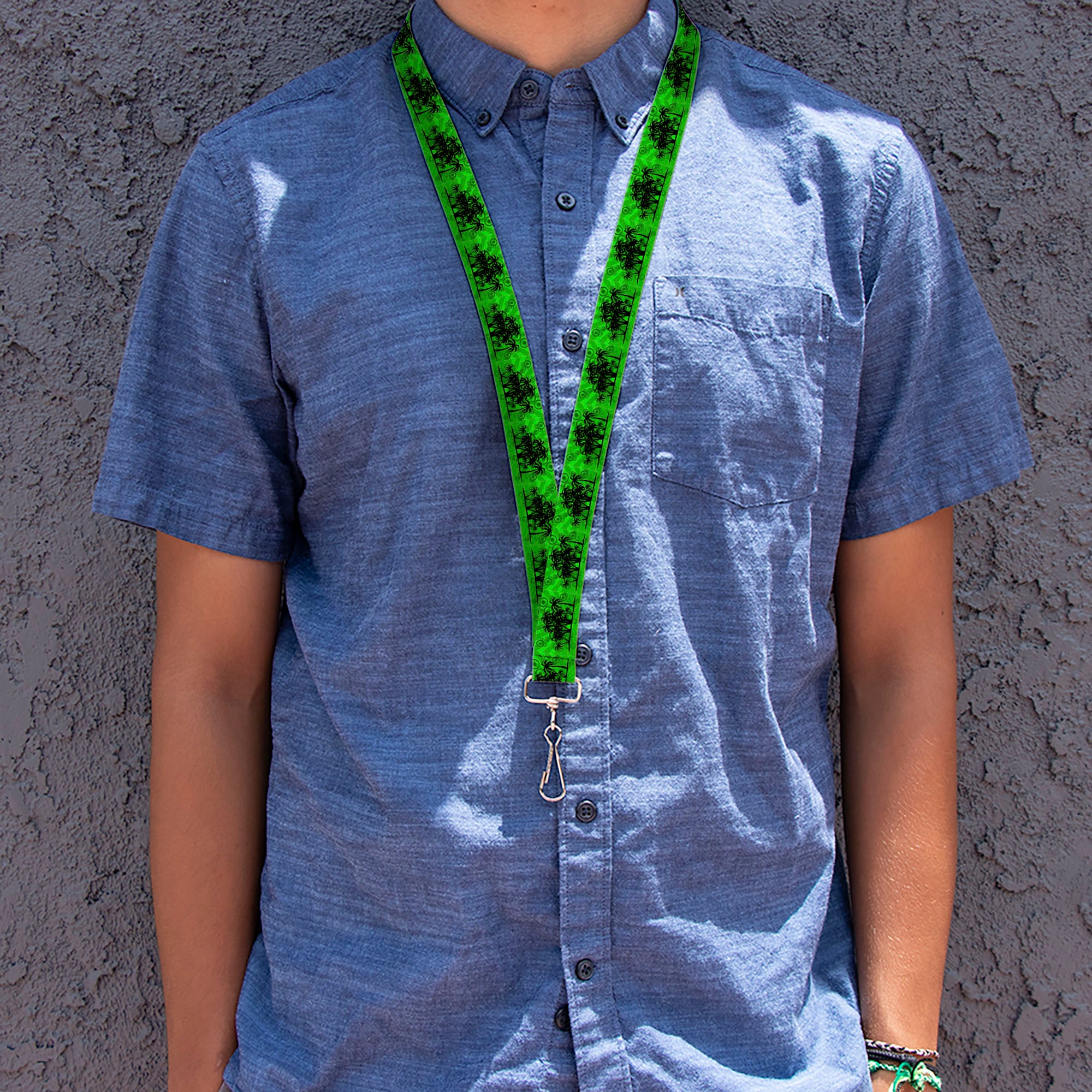 Lanyard - 1.0" - Palm Trees Lanyards Buckle-Down