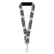 Lanyard - 1.0" - Phoenix Shield White Lanyards Buckle-Down