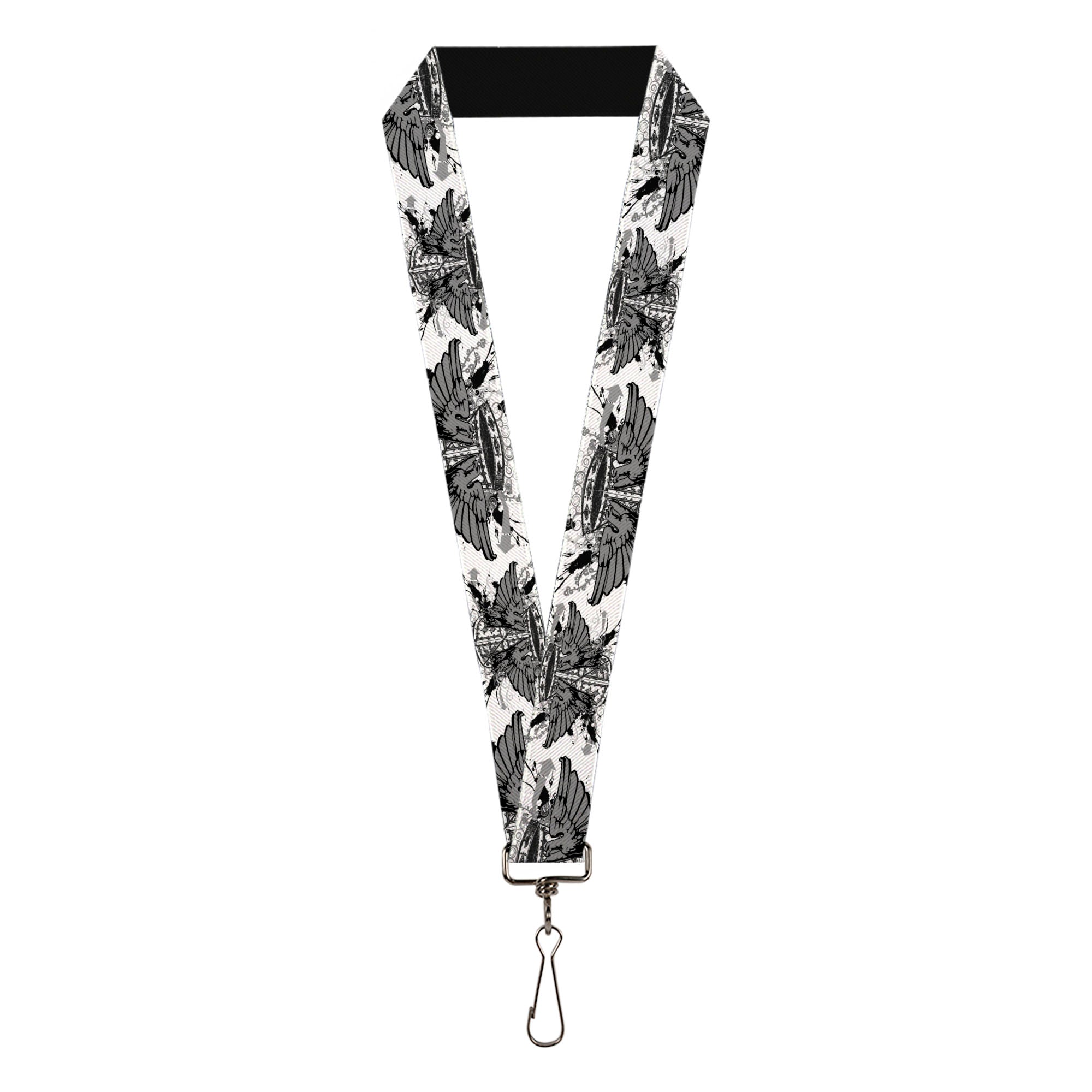 Lanyard - 1.0" - Phoenix Shield White Lanyards Buckle-Down