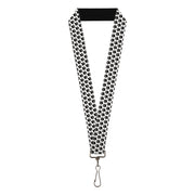 Lanyard - 1.0" - Paw Print White Black Lanyards Buckle-Down
