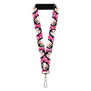 Lanyard - 1.0" - Penguins w/Cupcakes Fuchsia/Purple/White Lanyards Buckle-Down