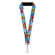 Lanyard - 1.0" - Penguin Superhero Blue Bubbles Lanyards Buckle-Down