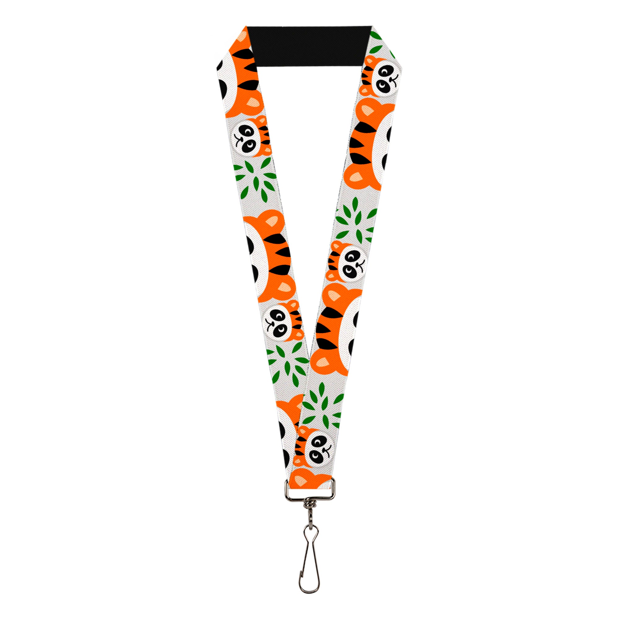 Lanyard - 1.0" - Panda w Tiger Hat Lanyards Buckle-Down