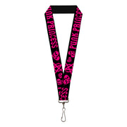 Lanyard - 1.0" - Punk Princess Black Fuchsia Lanyards Buckle-Down