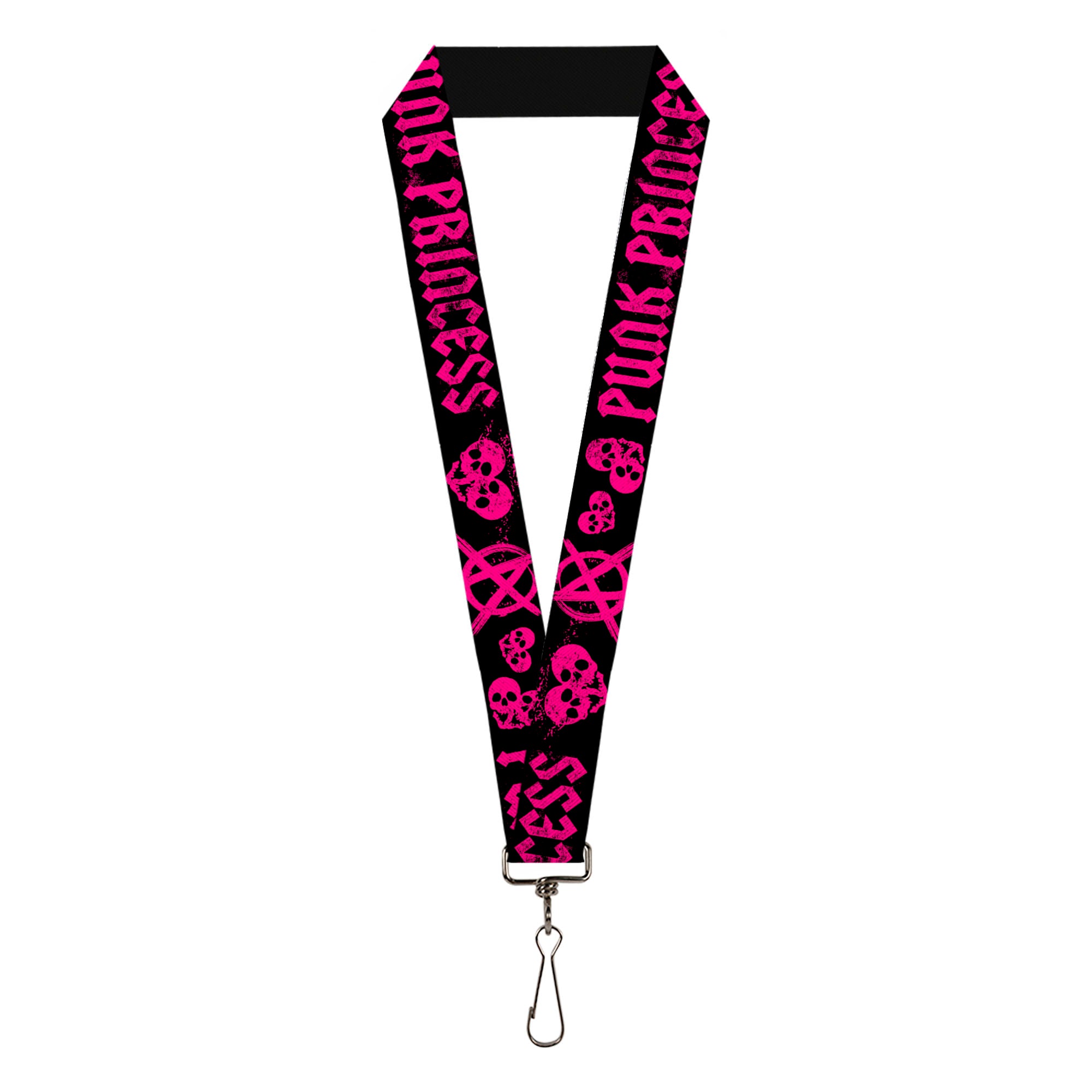 Lanyard - 1.0" - Punk Princess Black Fuchsia Lanyards Buckle-Down