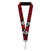 Lanyard - 1.0" - Punk Princess Black Red White Lanyards Buckle-Down