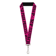 Lanyard - 1.0" - Punk Princess Fuchsia Black Lanyards Buckle-Down