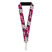 Lanyard - 1.0" - Punk Princess w Piano Keys Lanyards Buckle-Down