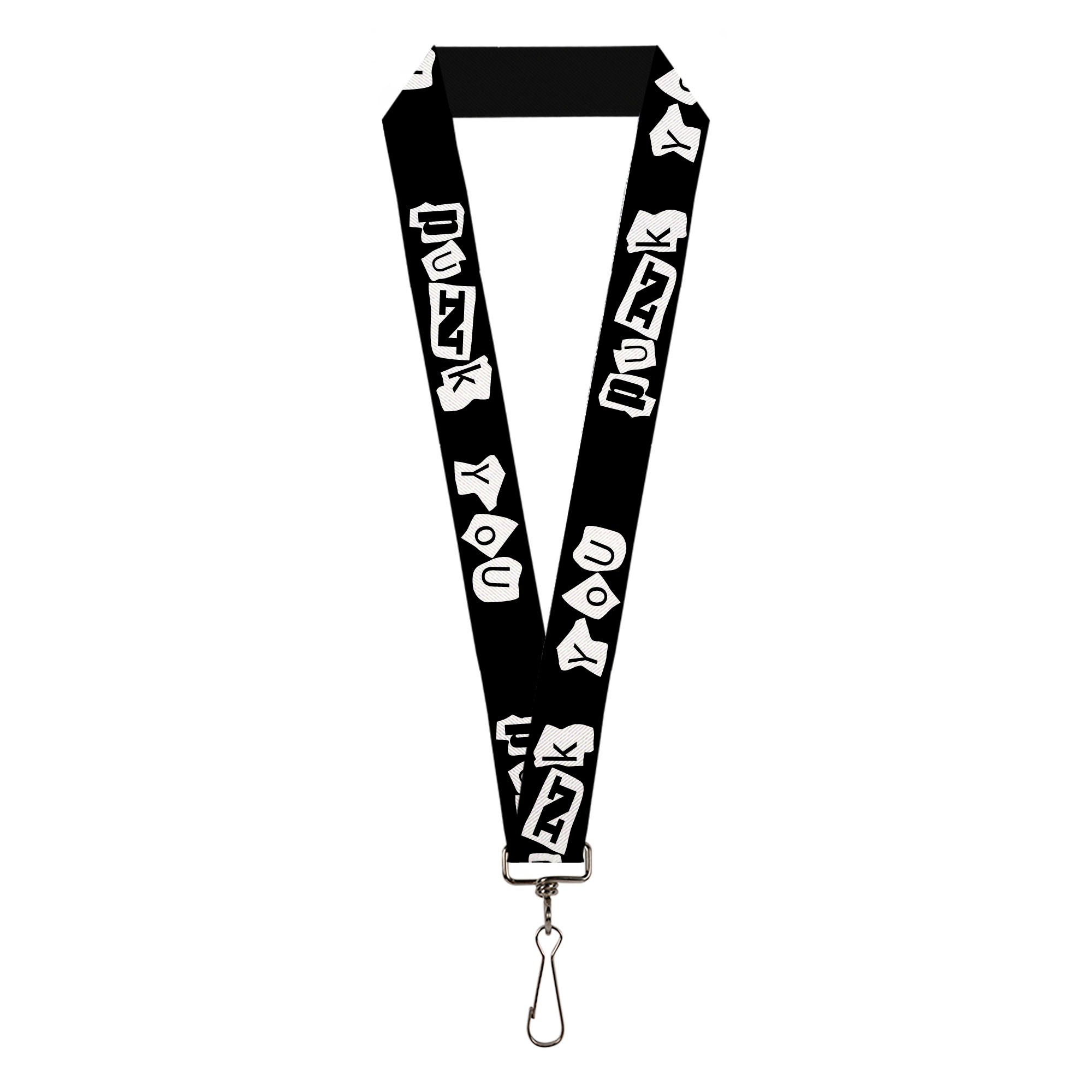 Lanyard - 1.0" - Punk You Black White Lanyards Buckle-Down