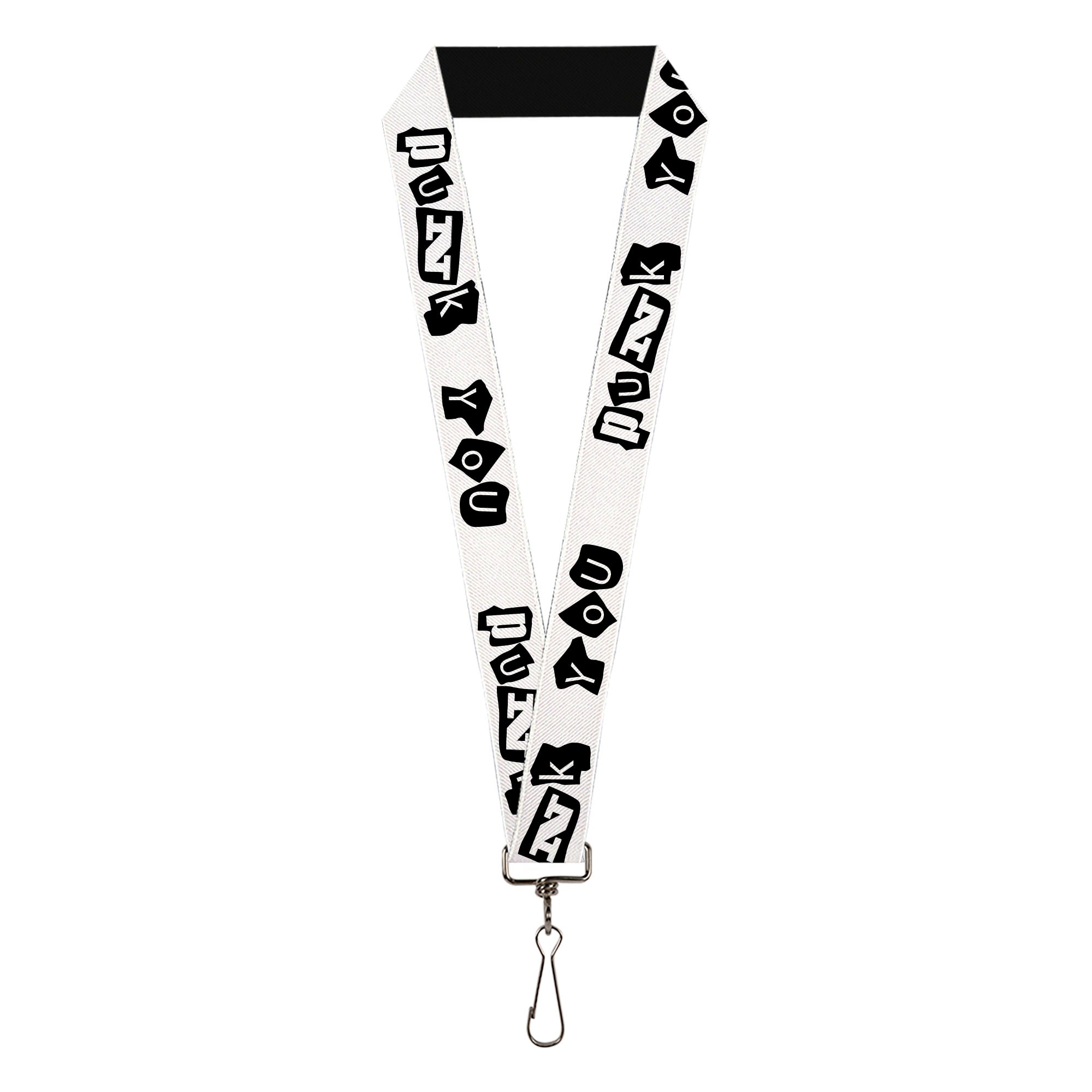 Lanyard - 1.0" - Punk You White Black Lanyards Buckle-Down