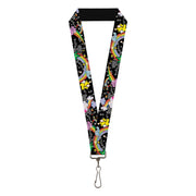 Lanyard - 1.0" - Rainbow Cloud Stars Black Lanyards Buckle-Down