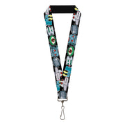 Lanyard - 1.0" - Robots C U Black Lanyards Buckle-Down